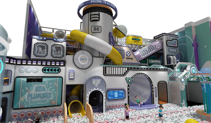 Customized Large Indoor Playground Equipment Eco Friendly Material Play Structures