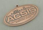 Athletic International Schools Die Cast Medals , Antique Copper Plating 3.5 Inch