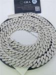 OEM Diamond Cuban Link Necklace Miami Cuban Chain Link Environmental Friendly