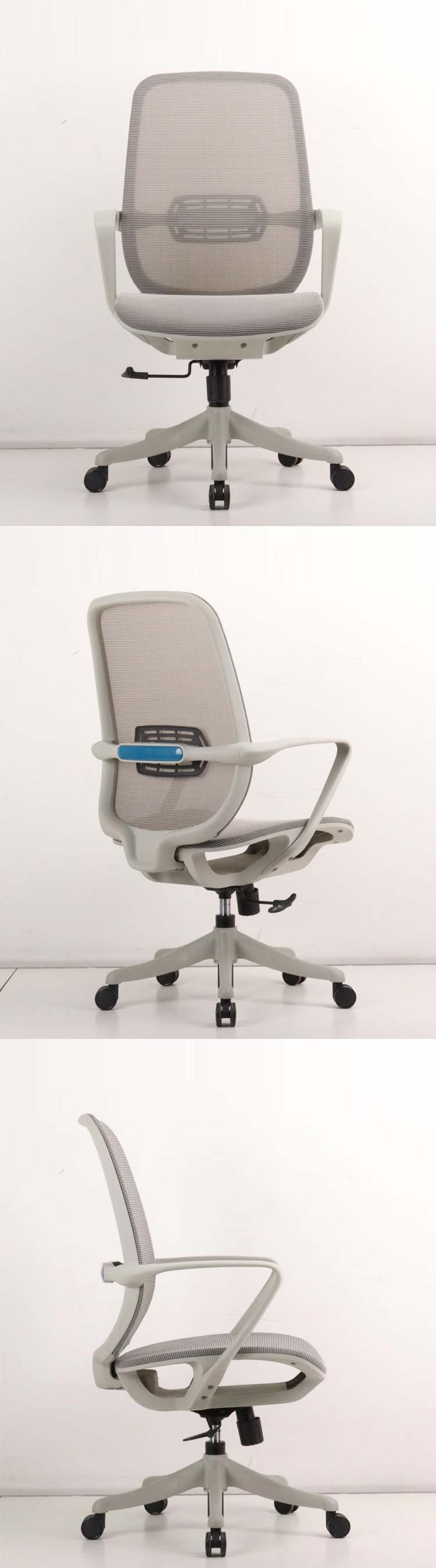 Adjustable Ergonomic Mesh Executive Office Chair with Swivel Wheels and Lumbar Support