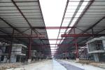 Red Paint Metal Garage Buildings For Cargo Storage & Logistic Transportaiton