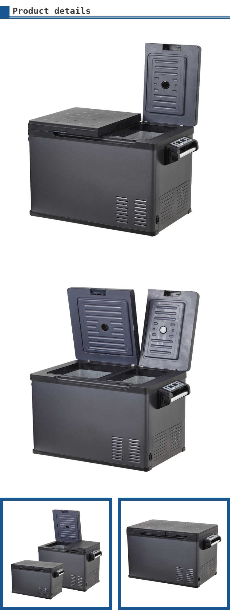 NO App-Controlled Portable Outdoor Camping Fridge for Fishing DC 12v 24v and Big Capacity