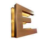 Custom Signs Logo Metal Brand Advertising Gold Metal Wall Decor Business Signs