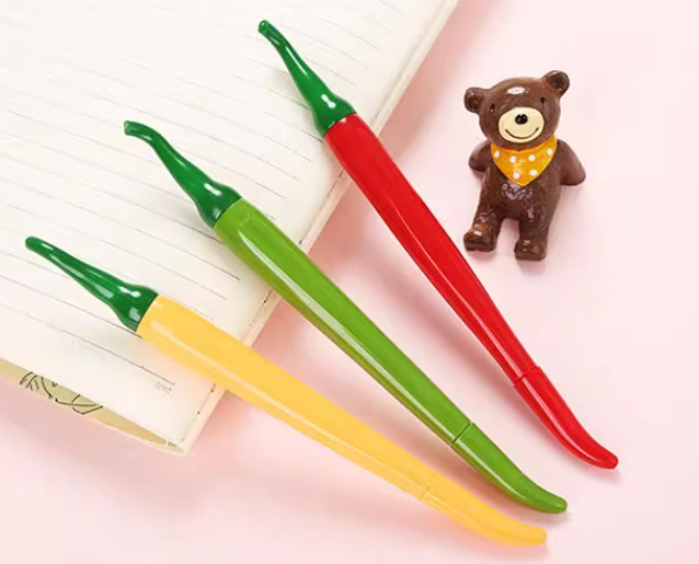 Creative plastic pen simulation vegetable chili learning stationery water-based signature pen neutral pen
