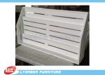 Sugars / Cigarettes Wooden Display Stands White MDF Countertop Display Stand