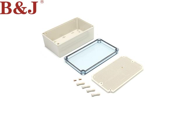 Plastic Electrical Enclosure Box Waterproof , Grey Wall Mount Weatherproof