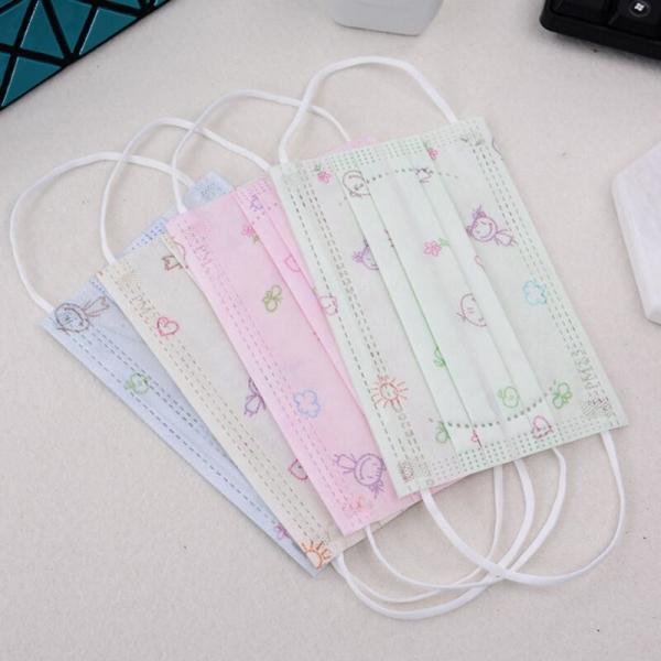 Fluid Resistant Little Girl Face Mask , Kid Safe Facial Masks Environmental