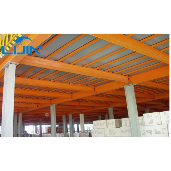 Two Level Mezzanine Warehouse System , Powder Coated Mezzanine Floor Systems