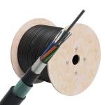 PE Jacket Direct Burial Armored Fiber Optic Cable , GYTS53 Underground Optical