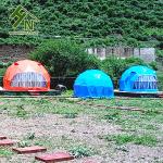 Orange Blue Red Geo Dome Tent Camping Dome Tent