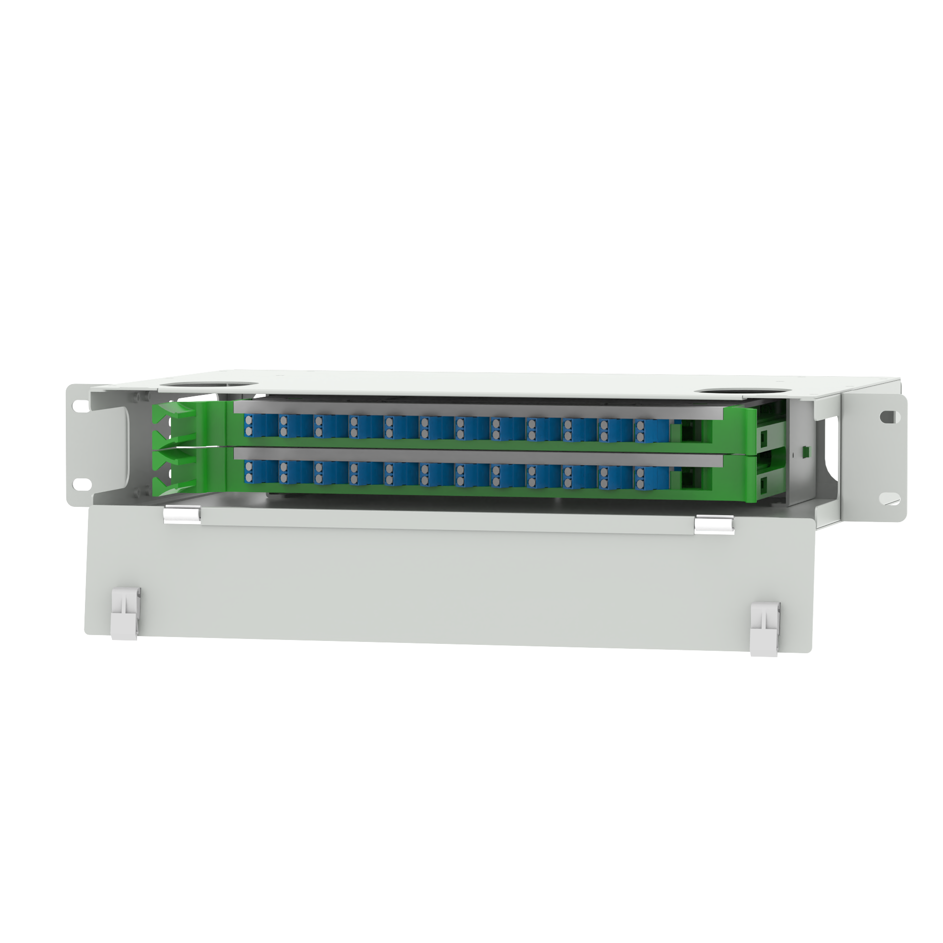 Gray LC Type 24 Ports Fiber Optic Distribution Patchpanel for Space-Saving Data Center