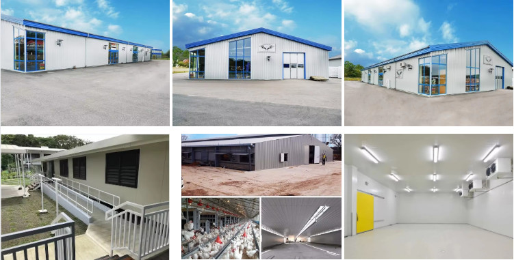 Modern Drawing Design Prefab Steel Warehouse Buildings Hot Dip Galvanized