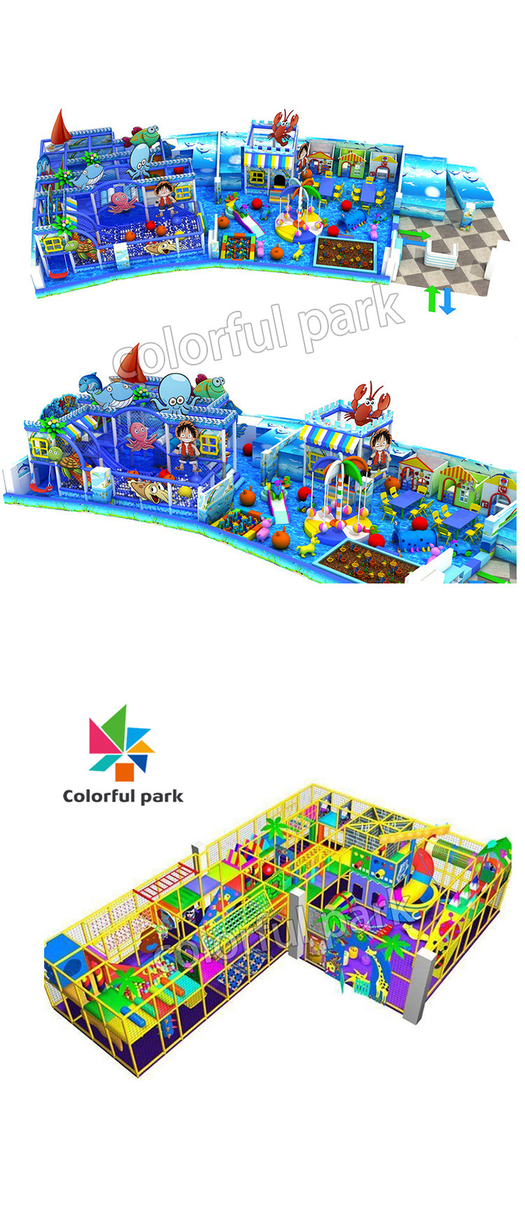 Anti static Soft Indoor Playground , Anti skid Jungle Themed Soft Play