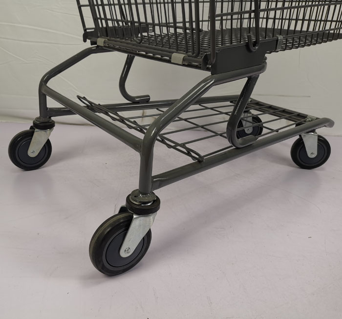 150L American Style Supermarket Shopping Trolley PU Wheel Grocery Trolly Cart