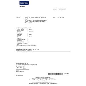 Juhong Hardware Products Co.,Ltd Certifications