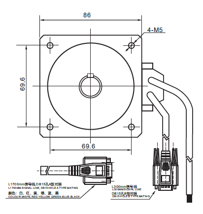 NEMA34 86mm 2phase closed loop stepper motor with planetary gearbox and permanent magnet brake
