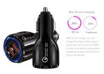 Vehicle Dual USB Ports 36W 6A QC 3.0 Car Charger