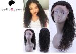 Raw Unprocessed Natural black Water Wave Human Hair Lace Wigs , 14”-24” Inch