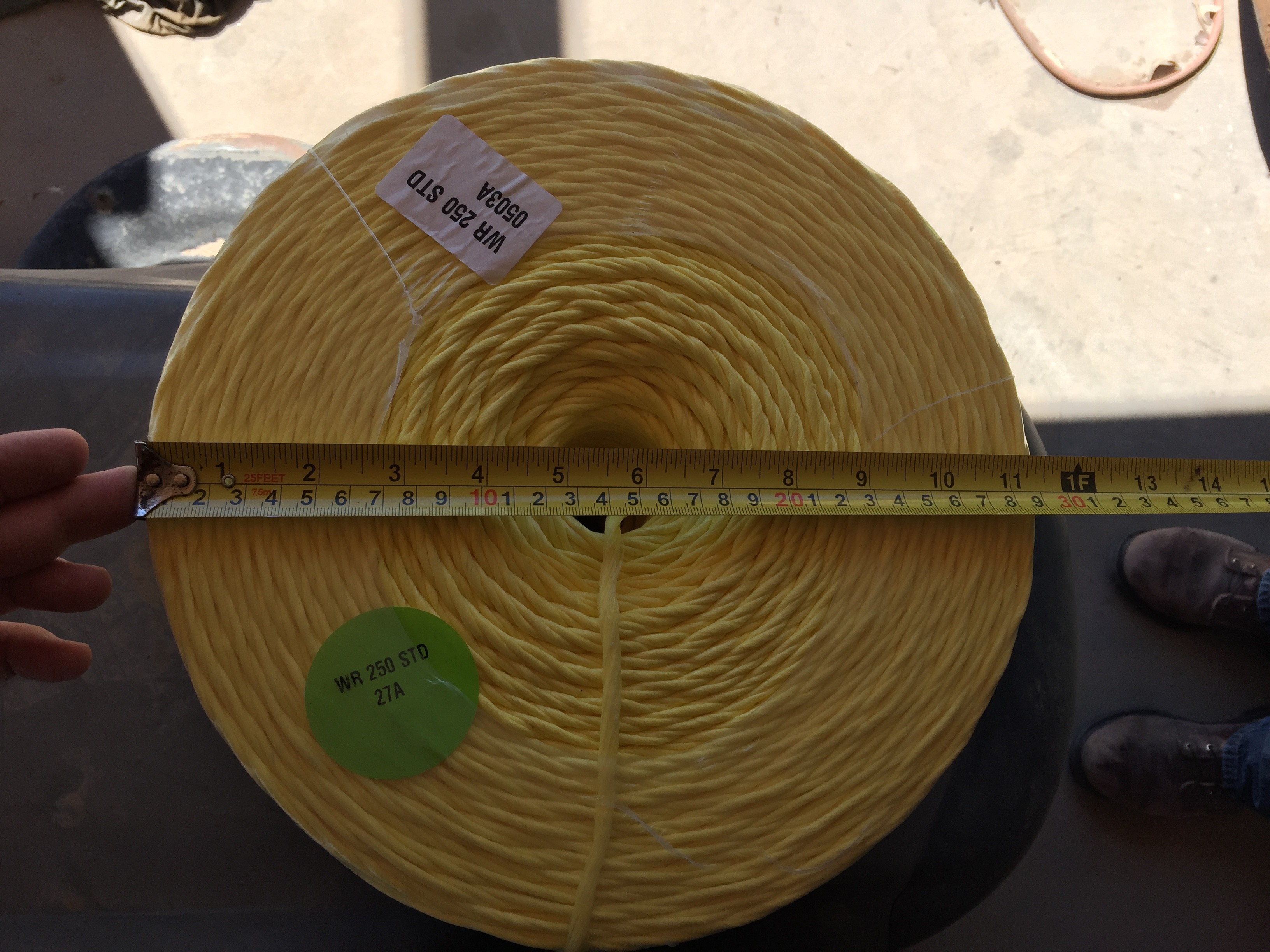 Green Color Raw Polypropylene Baler Twine 180LB Breaking Strength For Banana Tree
