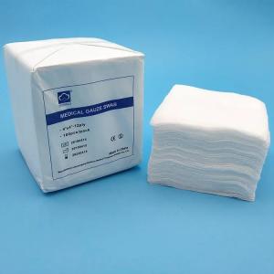 Wholesale 100% Bleached Cotton Absorbent Gauze Swab For Medical Dressing And Wound Care from china suppliers