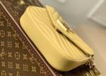 19cm Womens Yellow Leather Multi Pochette Crossbody Bag With Coin Purse
