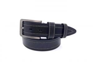 Black Mens Casual Leather Belt  1 1/2” Wide 4MM Thick Alloy Prong Buckle