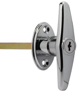 China Chassis cabinets handle lock with rod T handle industrial iron cabinet door lock on sale
