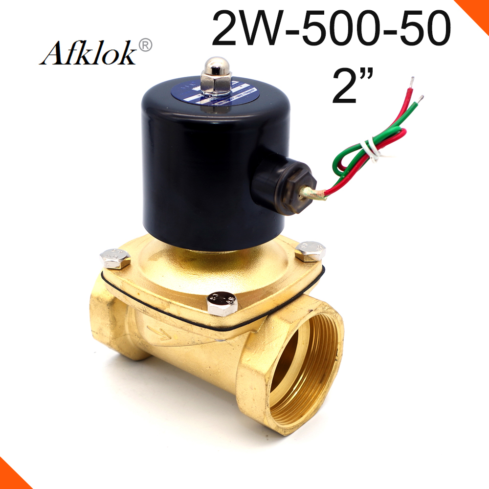 Brass DN50 10Bar Normally Closed 2 inch Water Solenoid Valve 24 Volt