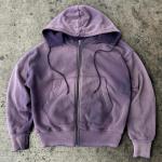 Vintage Style Printed Unisex Hoodies Fleece Blank Heavyweight French Terry Zip
