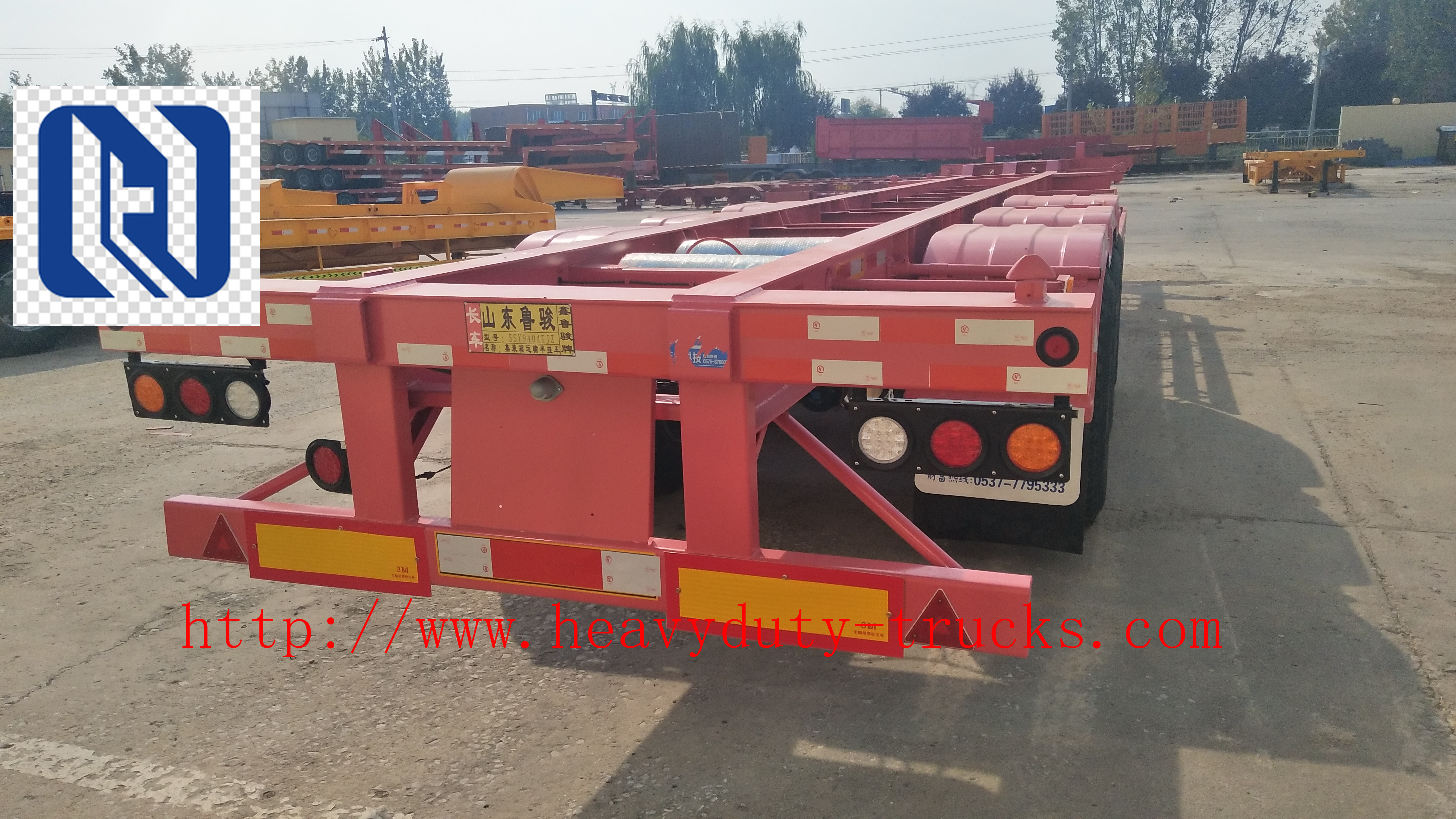Cargo Lorry Semi Trailer 3 Axle Semi Trailer Trucks With Manual Transmission