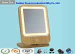 DC5V 5W Bamboo Electronics Touch Screen Makeup Mirror With Light