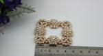 Exquisite workmanship fashion shoes accessories gold metal square buckles 45 mm