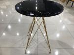 60cm Metal Marble Coffee Table