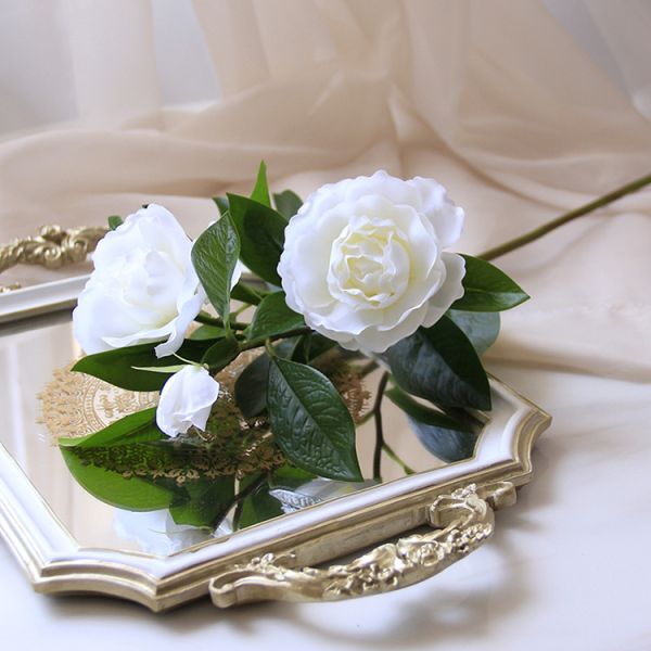 Custom Silk Artificial Gardenia Flowers Bouquet Arrangements