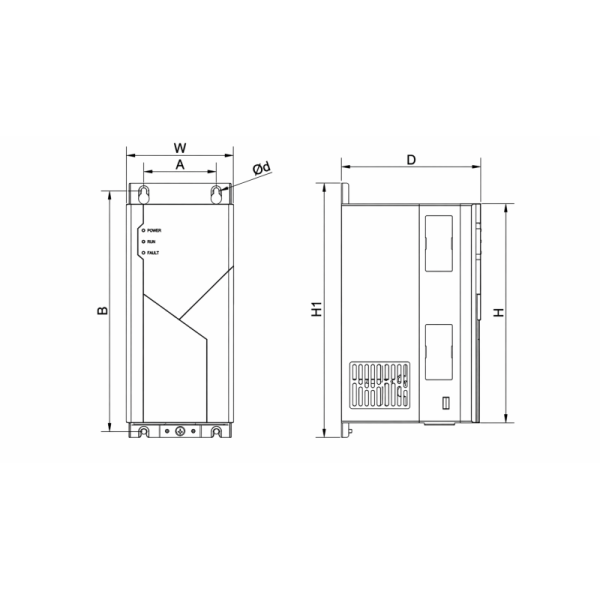 Energy Saving VFD RS485 Communication Open Loop Vector Control Drive SP600 for Industrial Compressor
