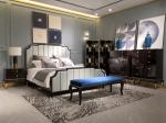 New classic luxury bedroom furniture set used in High end glossy painting wood
