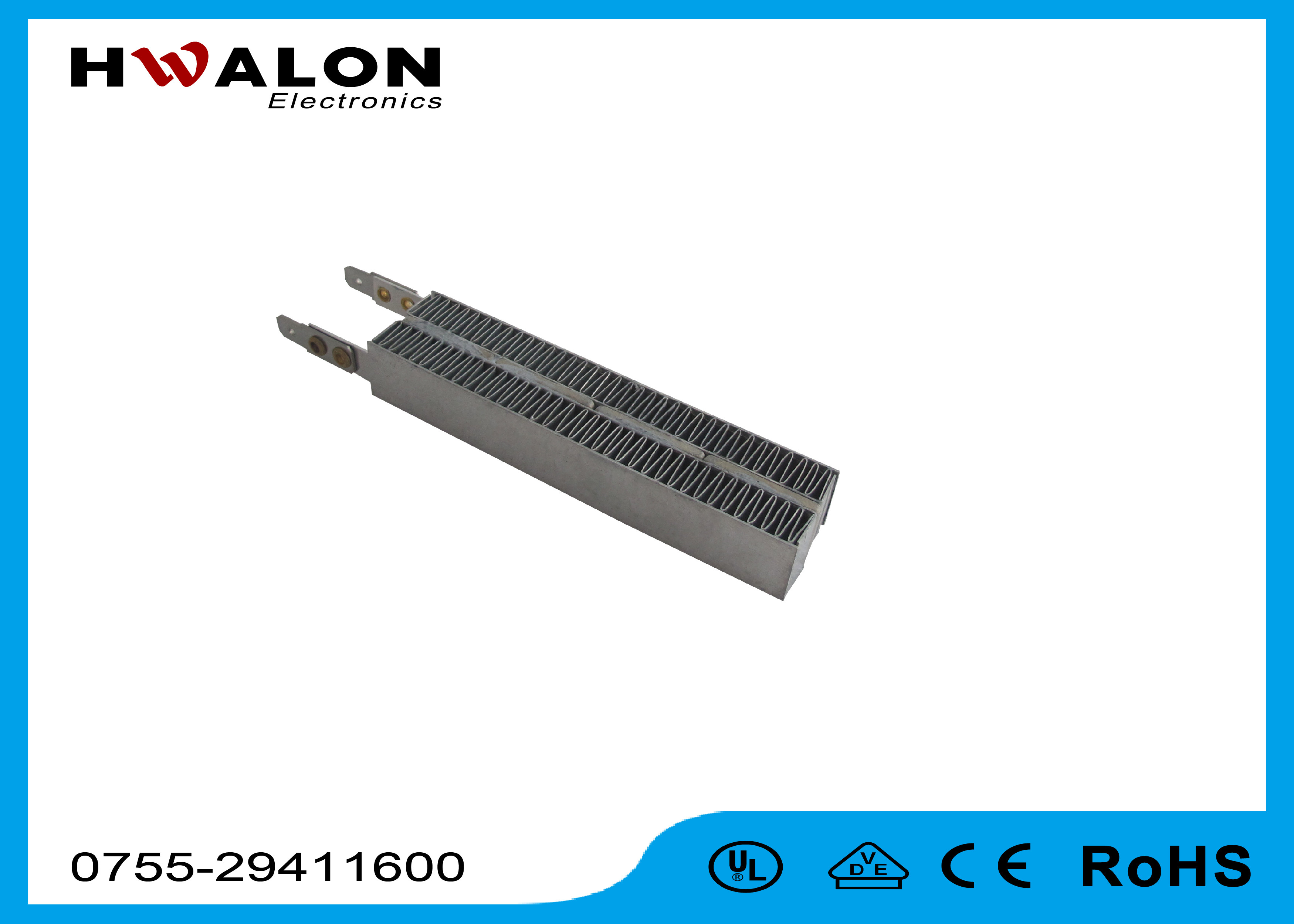 Long Service Life 120V 800W PTC Ceramic Air Heater With Electricity 4 M / S Wind Speed