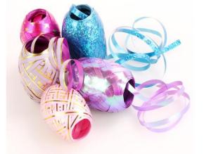 Wholesale Colorful And Fashionable Indoor Decoration Christmas Ribbon Egg with PP gold line from china suppliers