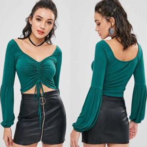 Wholesale Women Clothing V Neck Women Blouse Long Sleeve 2018 from china suppliers