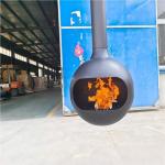 Villa Room Wood Burning Heaters Ceiling Suspended Fireplace Special Shaped