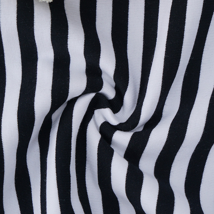Durable And Easy To Care For Breathable And Elastic Striped Cotton Fabric For Hoddie