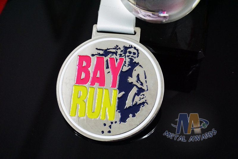 2D Desigh Custom Sports Medals School Medallions 850*25mm Sublimated Ribbon