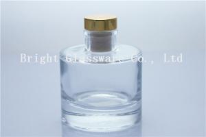 Wholesale round glass perfume bottle with wooden lid from china suppliers