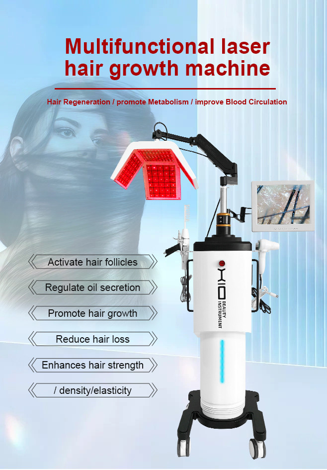 Red Light Laser Hair Regrowth Machine , Follicles Treatment Hair Growth Device