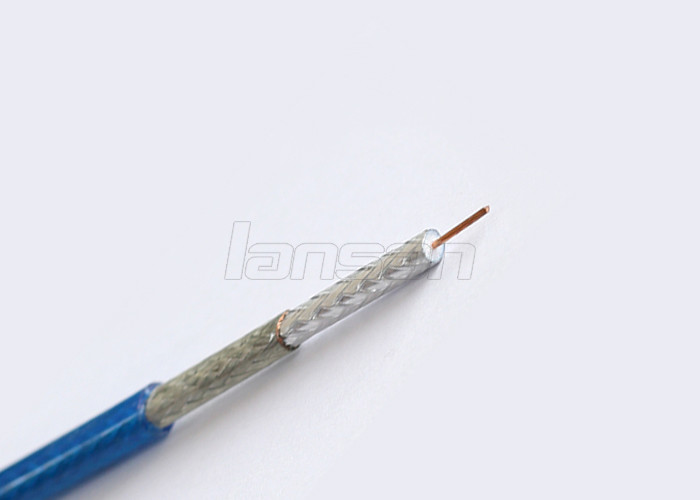 89% Braiding Coverage Indoor outdoor Coaxial TV Cable , RG59+2C Bare Copper Coaxial Cable