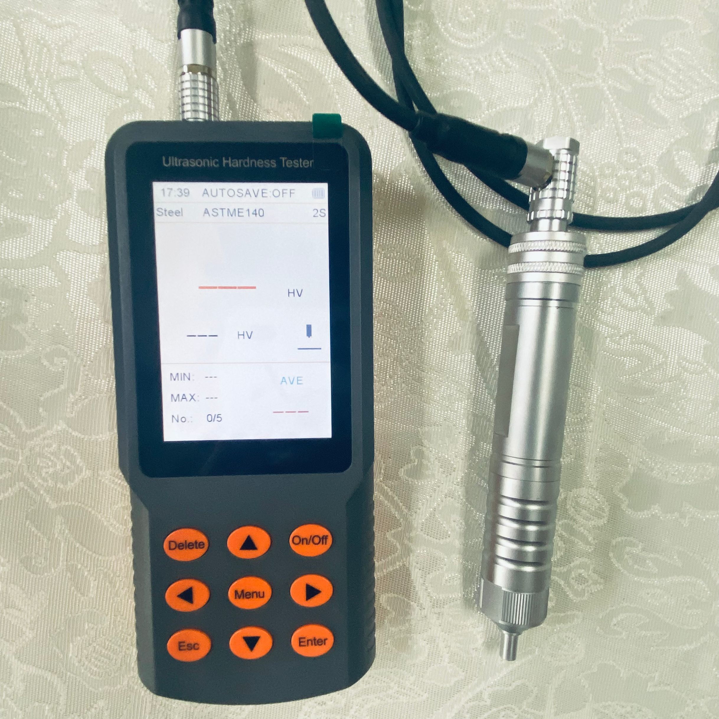 HUH-6M Ultrasonic Hardness Tester Handheld Manual Probe Brinell Rockwell Vickers