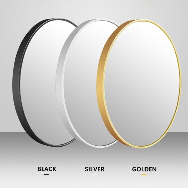 Aluminum Alloy Framed Wall Mirror Explosion Proof Bath Shower Mirror Without Light