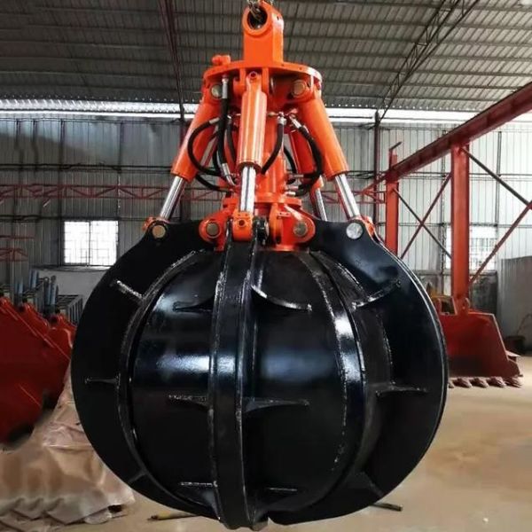 70 Ton Discharging Excavator Grapple Hydraulic Grab Bucket Hardox 400