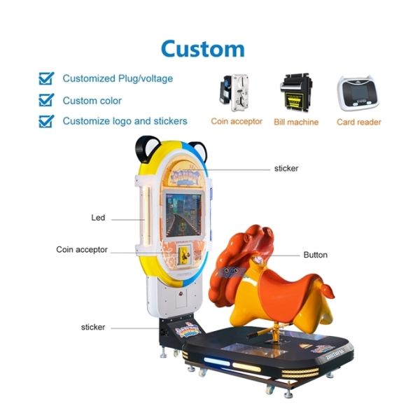 Coin Operated Music Kiddie Ride Game Machine Kids Fiberglass Kiddy Rides Animal Kingdom