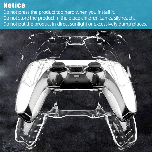 Gamepad Protection Crystal Shell Case For PS5 Controller-Clear